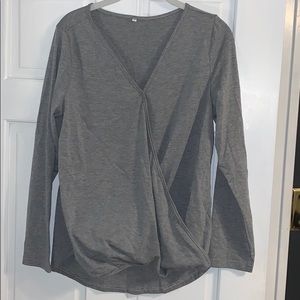 Grey wrap Amazon top